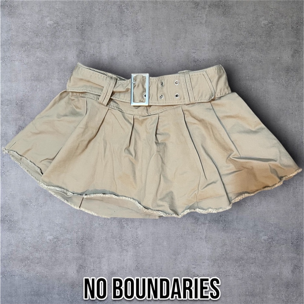 No Boundaries Tan Skirt with belt